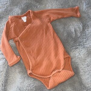 Kate Quinn Organic Baby Romper Sz 3/6M Ribbed Bodysuit Unisex